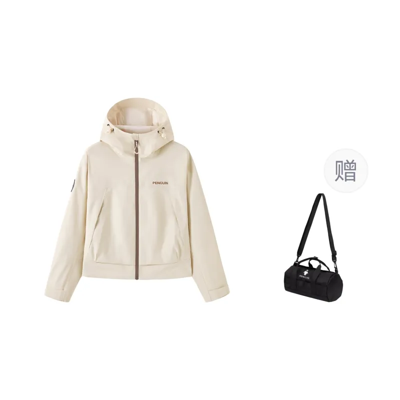 QIE x CAMEL Cropped Windbreaker Jacket Women's-4