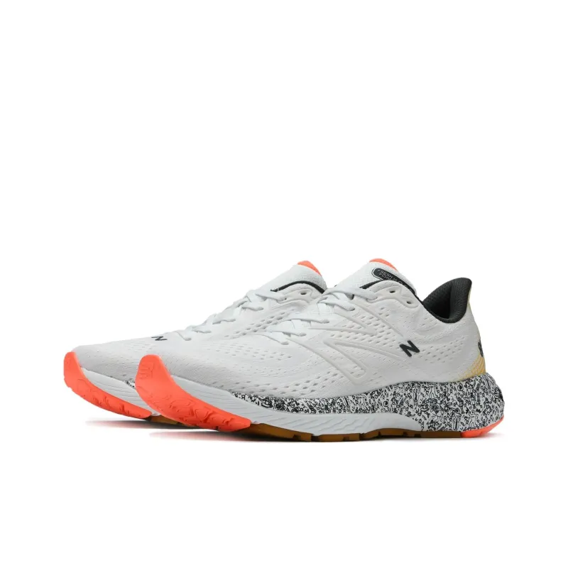New Balance NB Fresh Foam X 880 V13 Shock Absorbers With Slip Resistant Features Low Top Running Shoes Men's White-2