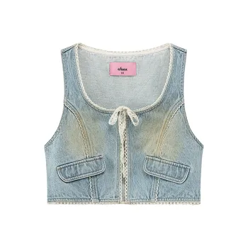 CHUU Vest Women's Light Denim Blue
