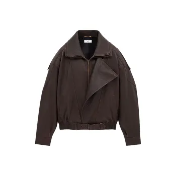 SAINT LAURENT Leather Bomber Jacket