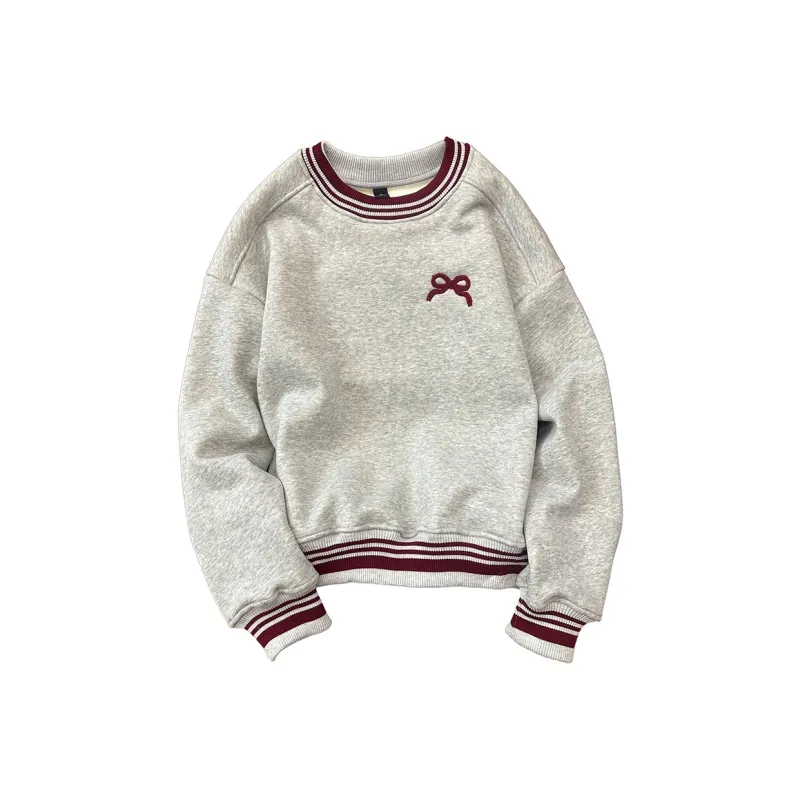 Ning Cai Yuer Sweatshirt Women's Gray-0