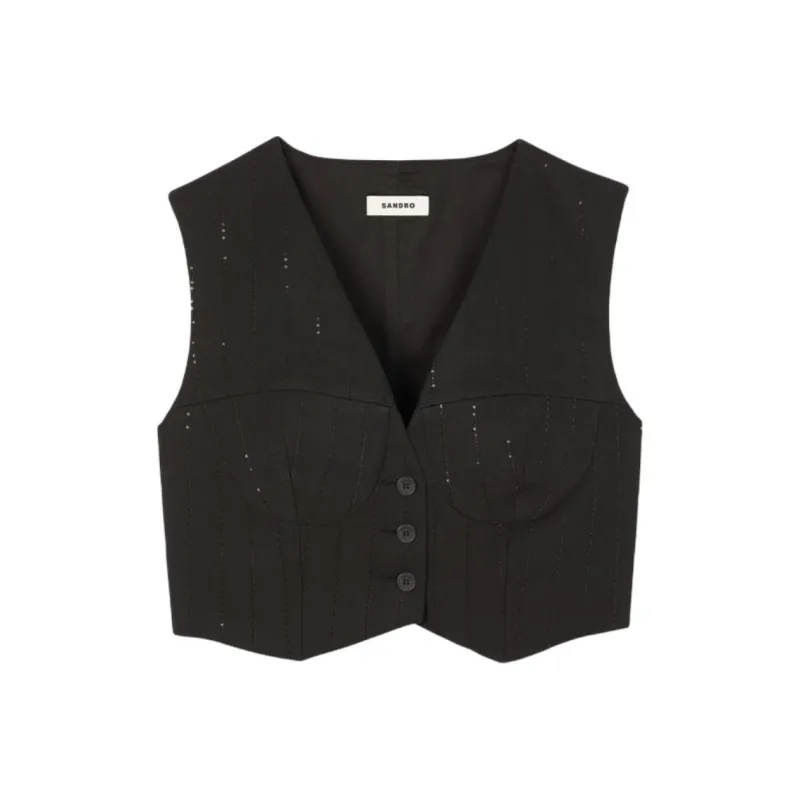 Sandro Sequined Vest-0