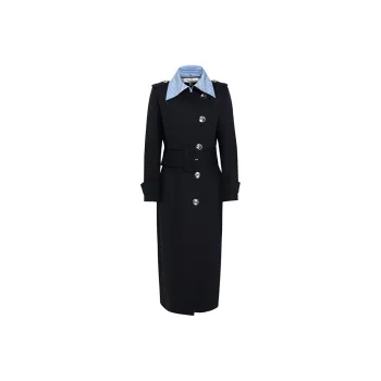 IDPAN Coats Women's Navy Blue