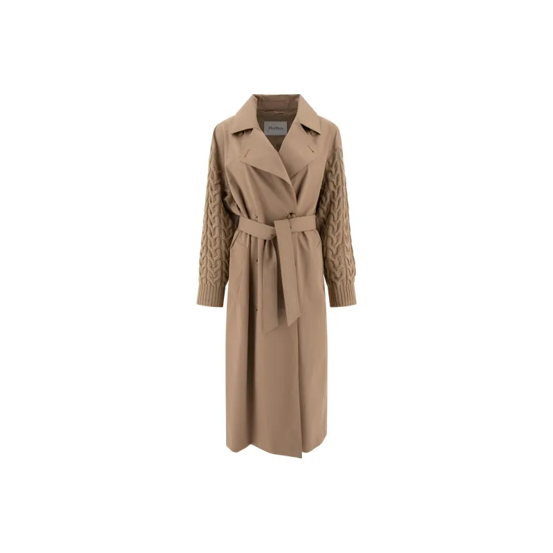 MaxMara Panelled Tie-Waist Coat-0