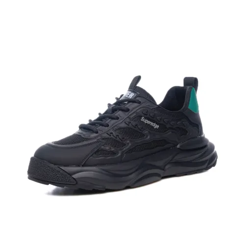 SUPEREDGE Slip Resistant And Abrasion Resistant Coverage Low Top Chunky Sneakers Men's