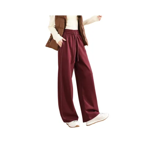 TERRE BLEUE Casual Pants Women's Burgundy