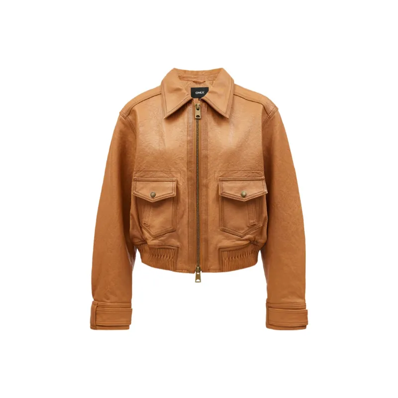 ONLY Leather Jackets Women's-3
