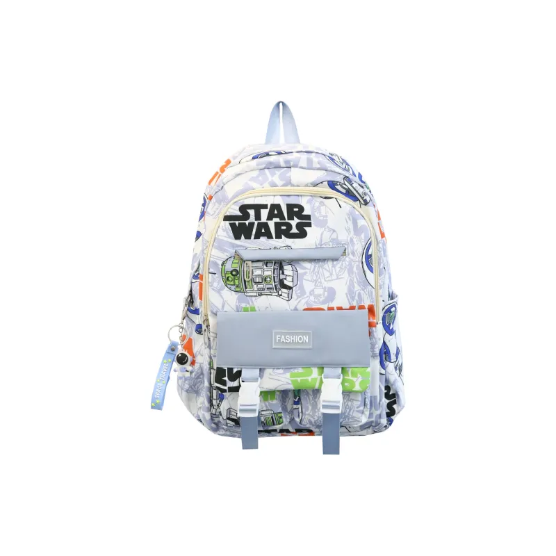 SUN EARTH &U Nylon Backpack Unisex Black/Gray/Blue-3