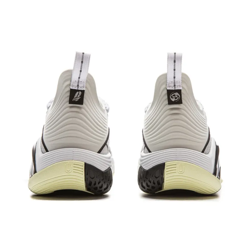 LiNing BadFive Abrasion Resistant Slip Resistant Low Top Basketball Shoes Men's White-4