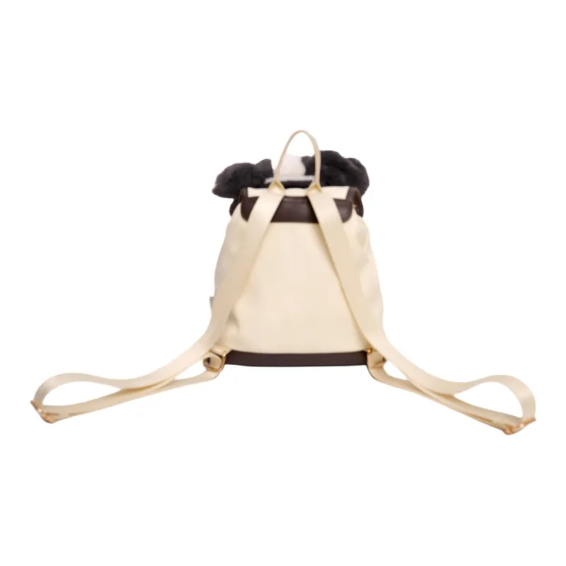 LUNA'S JOURNEY Polyester Backpack Medium Size Unisex Ivory-3