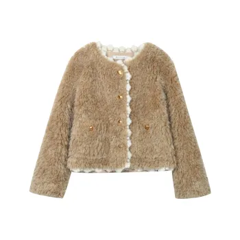 MISHOW Velvet feel Coat Women's Light Coffee