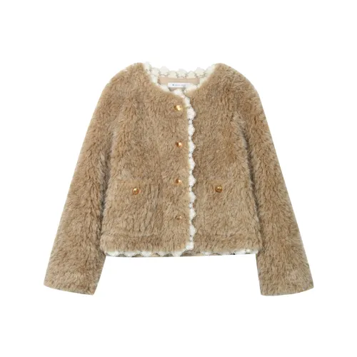 MISHOW Velvet feel Coat Women's Light Coffee