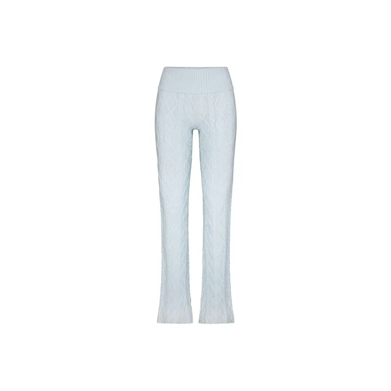 SKIMS SWEATER KNIT FOLDOVER PANT Casual Pants Women's CLOUD Blue-0