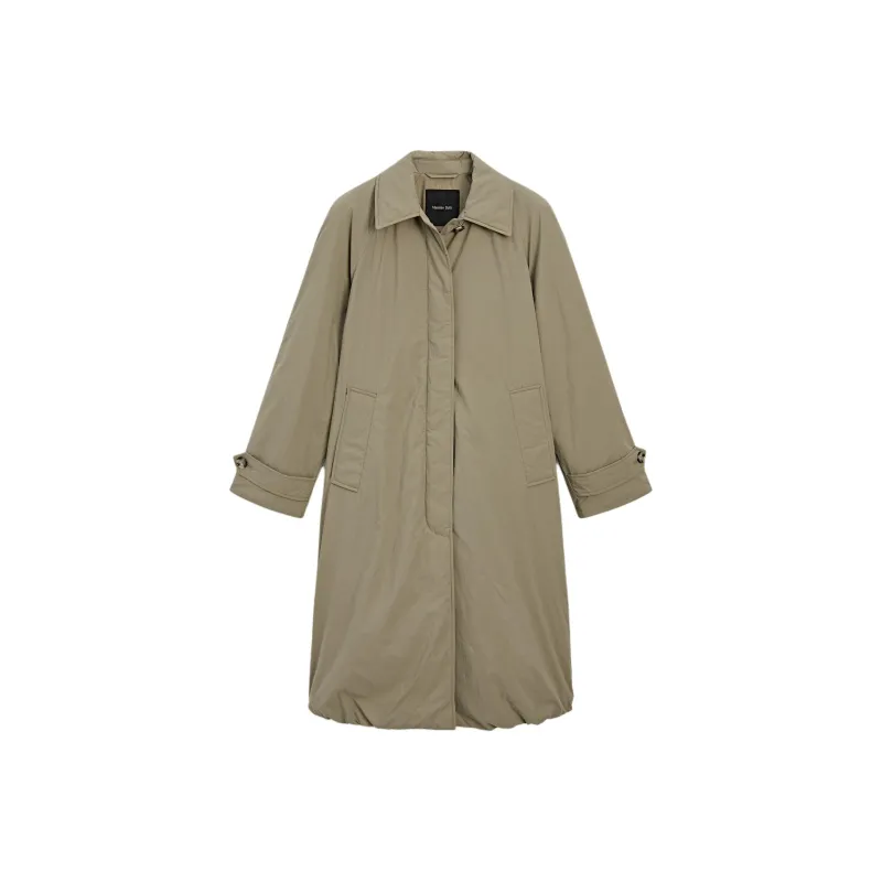 Massimo Dutti Trench Coat Women's Beige Brown-0