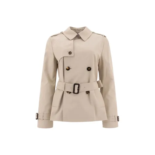 Burberry Double Breasted Belted Short Coat