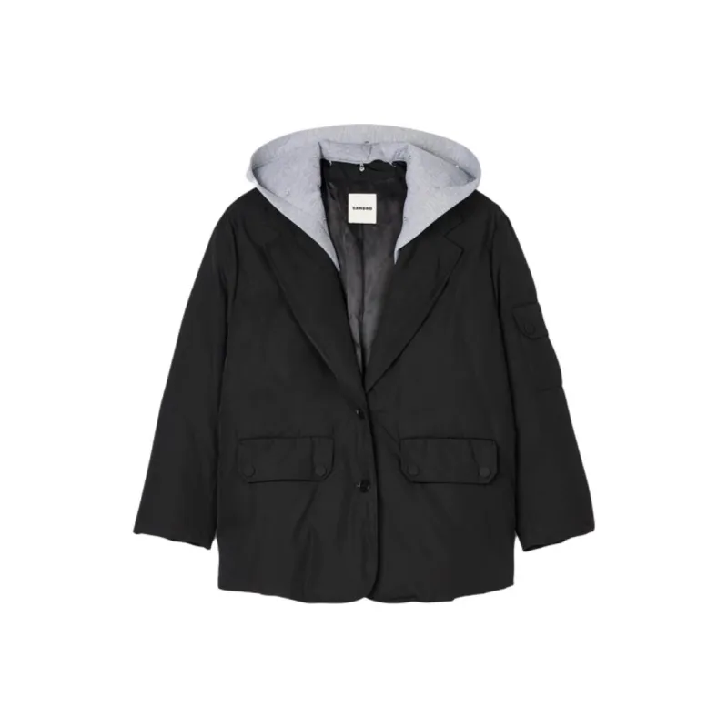 Sandro Hooded Puffer Jacket-0