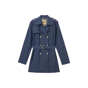 MICHAEL KORS FW24 Trench Coat Women's Dark Blue