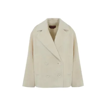 MaxMara Studio Coats Women's Wool White