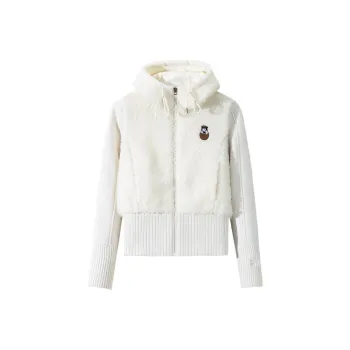 Anta x NEIXINXIAOHAI LIANMINGKUAN Life Collection Velvet feel Coat Women's Vanilla Ecru