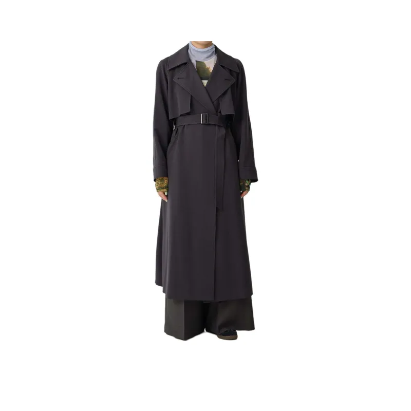 PUBLIC TOKYO FW24 Trench Coat Women's Dark Gray-0