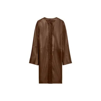 WEEKEND MaxMara Leather Jacket Women's Brown