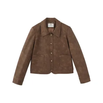 XIANGYING Leather Jacket Women's