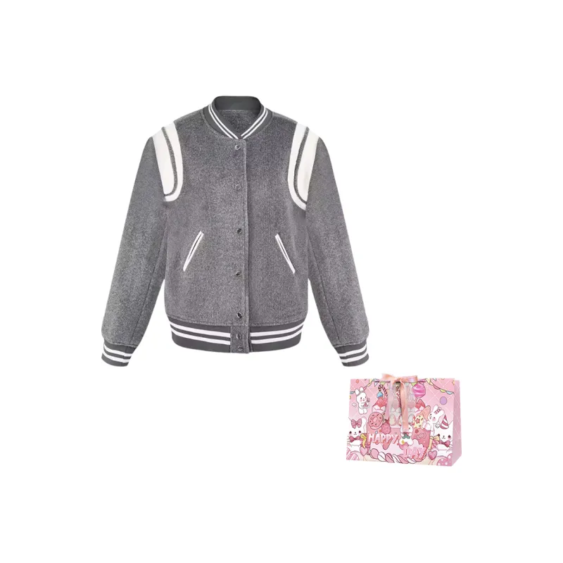 ASURBU Baseball Jacket Women's Gray-5