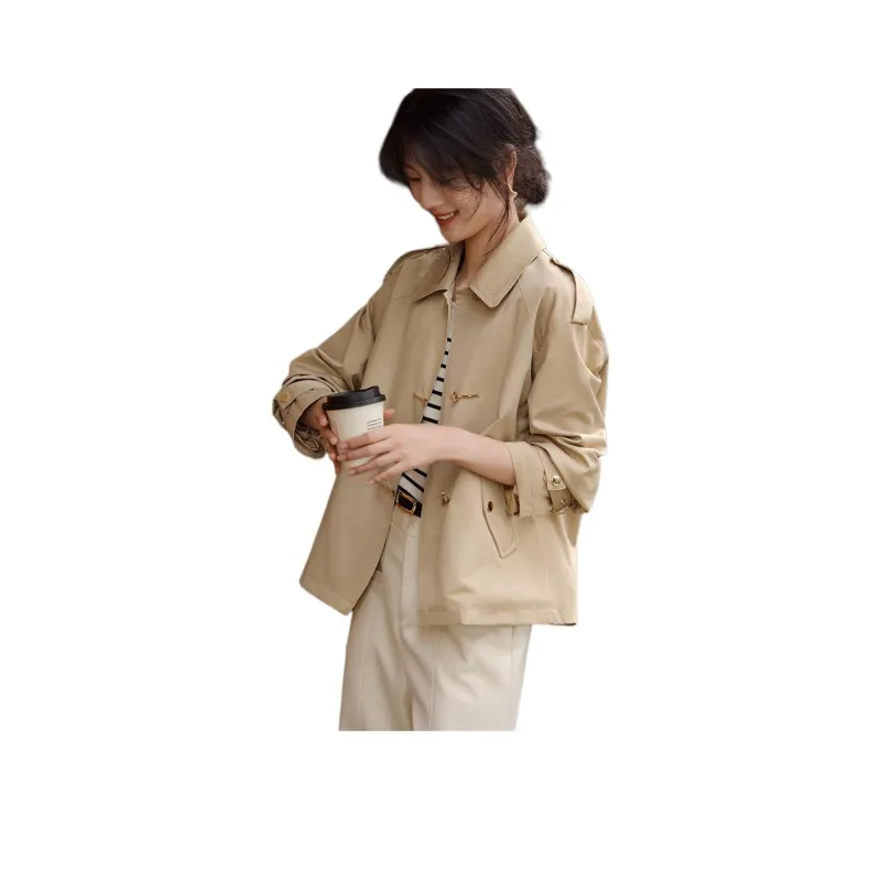 XWI Trench Coats Women's Khaki-0