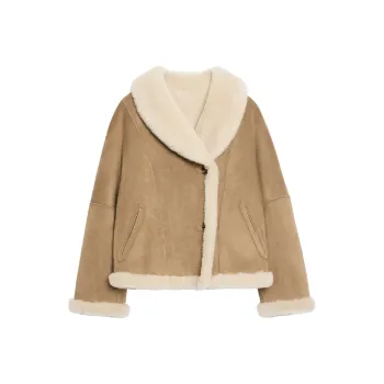 LETRANS Fur Women's Beige Yellow