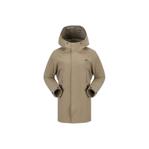 MOBI GARDEN Trench Coat Women's Earth Cloth White