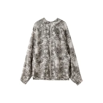 To The West Cropped Coat Women's Coconut Tree Flower