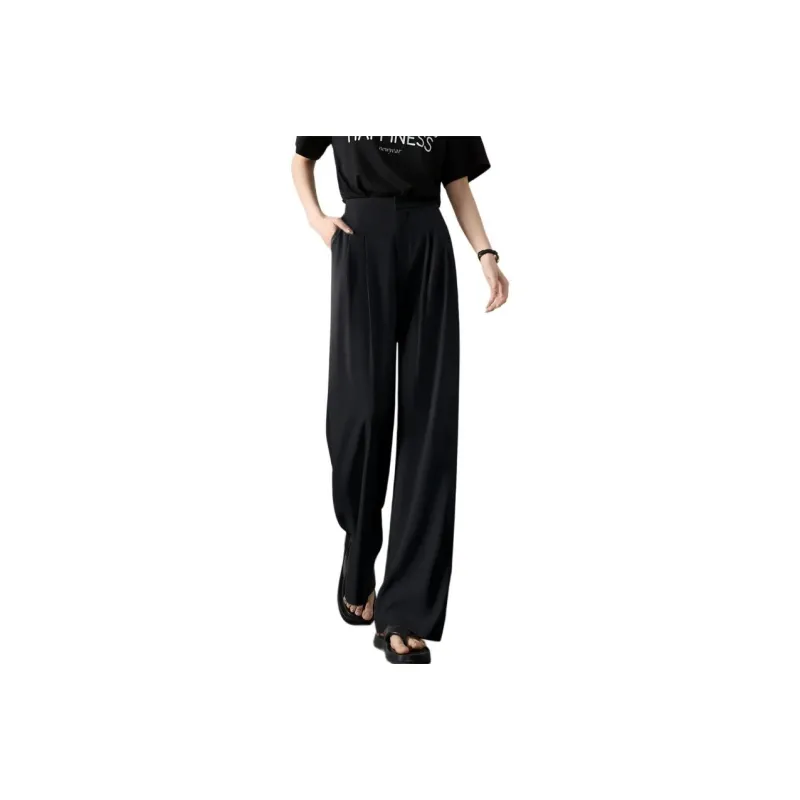 Mo Han Yi Mei SS24 Casual Pants Women's Midnight Black-0