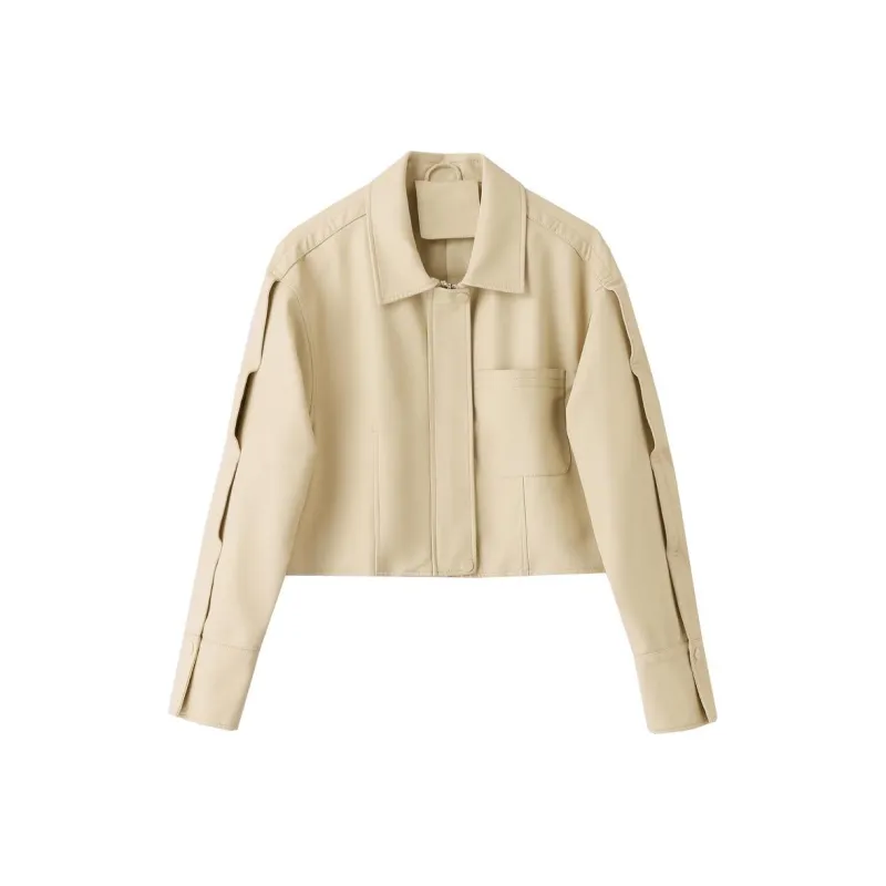 Yi Mengyuan Leather Jacket Women's-0