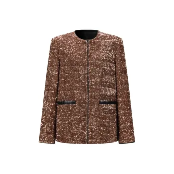 Three Quarters Cropped Coat Women's Brown