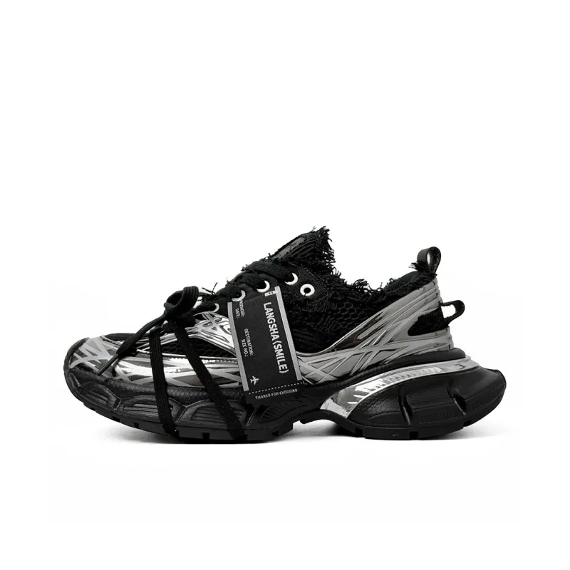Lanza M.S.R Collection Slip Resistant, Abrasion Resistant, Breathable, Height Increasing Low Top Chunky Sneakers Unisex-1