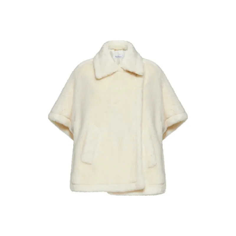 MaxMara Collared Short-Sleeved Cape Coat-0