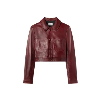 FRAME Front button Leather Jacket