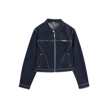 Love To Serve Denim Jacket Women's Denim Dark Blue