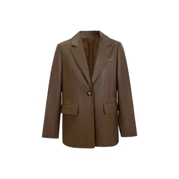 Kele Coco Leather Jacket Women's Gold Brown