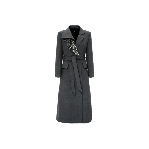 IDPAN Coats Women's Black Gray