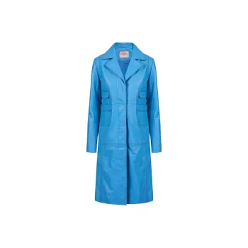 Iceberg Leather Jacket Women's Cobalt Blue