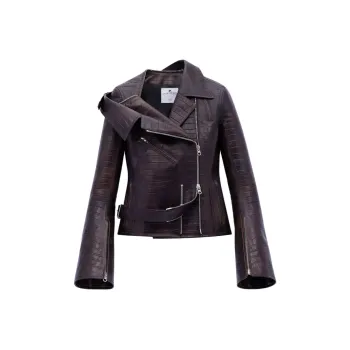 COURREGES Crocodille effect Biker Jacket