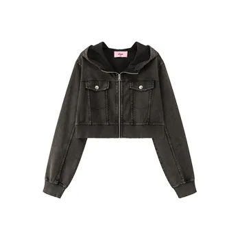 CHUU Cropped Coat Women's Carbon Gray