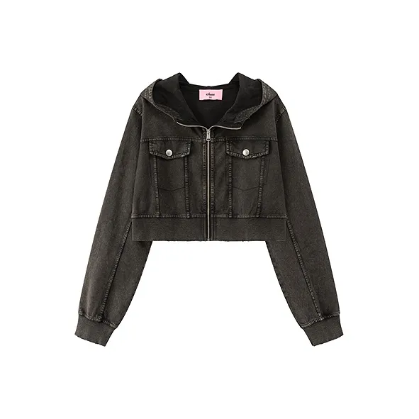 CHUU Cropped Coat Women's Carbon Gray-0