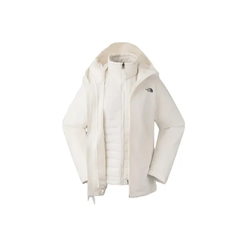 THE NORTH FACE City Outdoor Collection Waterproof And Windproof To Keep Warm Windbreaker Jacket Women's Dune White