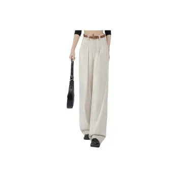 Cypress House Casual Pants Women's Beige Yellow Stripes