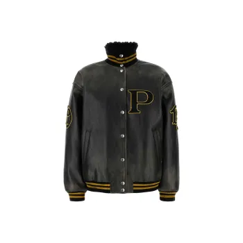 PRADA Leather Jacket Women's Nero