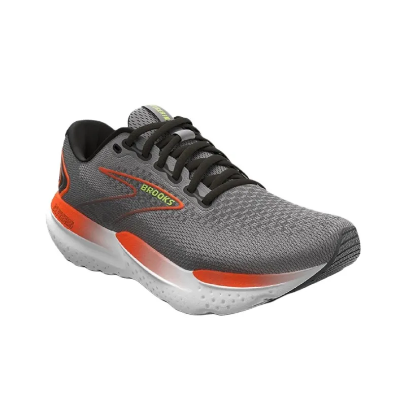 Brooks Glycerin 21 Supportive And Elastic Low Top Running Shoes Men's Gray Orange-1