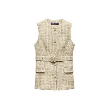 ZARA Vests Women's Multicolor