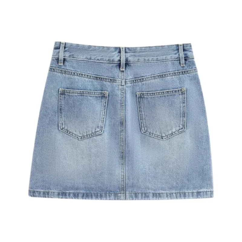 Love To Serve Denim Short Skirts Women's-1